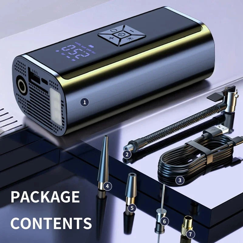 YIJU Wireless Air Pump 150psi Portable Electric Tire Inflator For Car Bicycle Motorcycle Mini Air Compressor Tire Air Injector