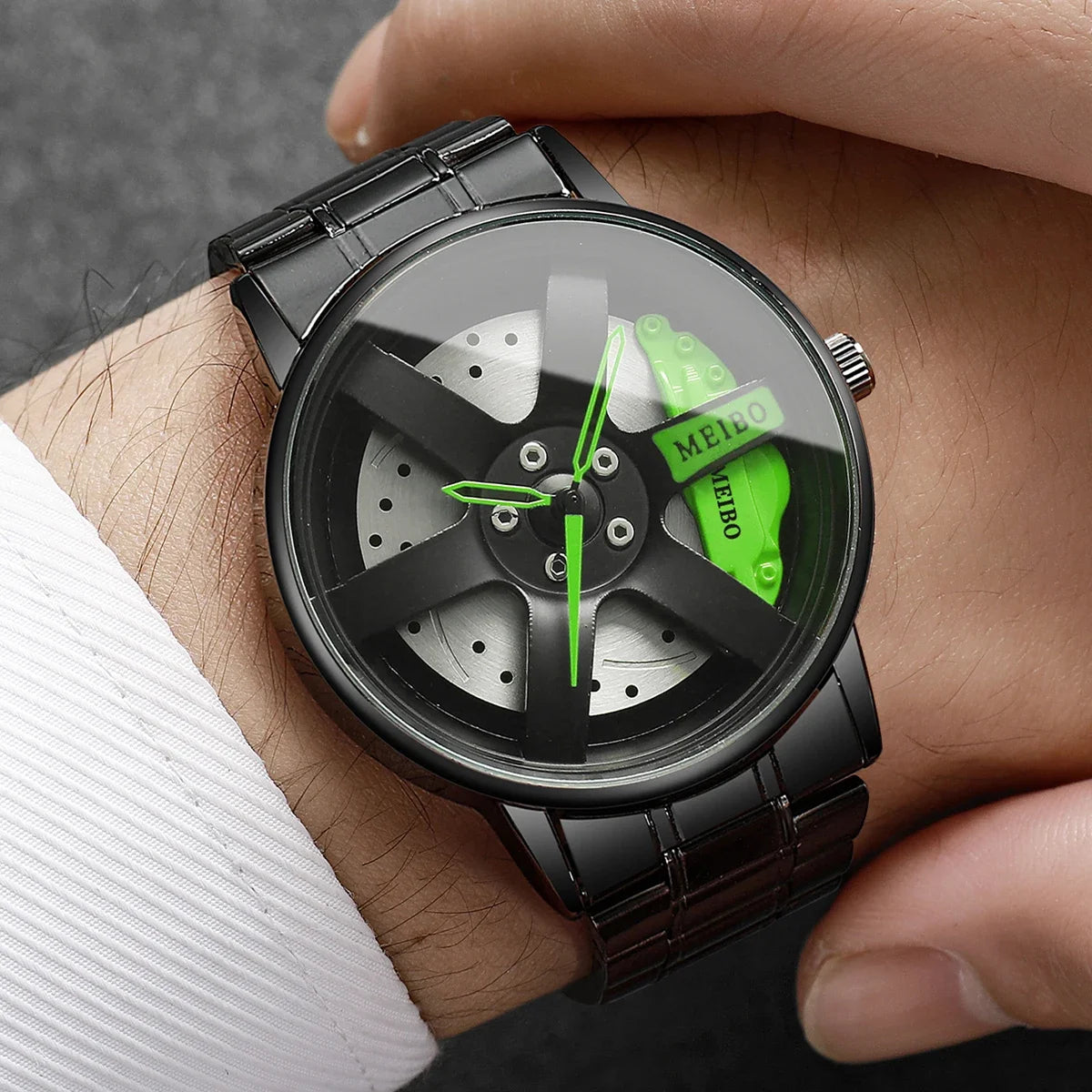 4PCS Fully automatic non mechanical watch men's car wheel hub quartz watch Korean version trendy student watch