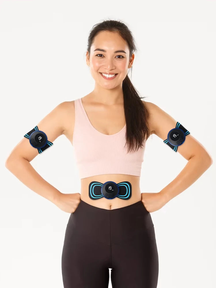 EMS Cervical Spine Massager Mini Electric Neck Massager Tens Low Pulse Neck Back Body Muscle Stimulator Arm Leg Relaxation Pads